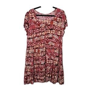 True Craft Aztec Print Viscose Mini Dress Plus Size 3X